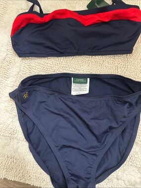 Ralph Lauren Navy with Red Band Bikini set